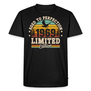 1969 - A legendary year - Men's Premium Organic T-Shirt - black - Front - Nico (187cm)