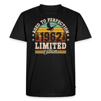 1962 - Une année légendaire - T-shirt Premium bio Homme - noir - Devant - Nico (187cm)