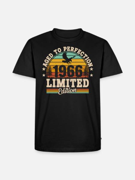 1966 - Ein Legendenjahrgang - Männer Premium Bio T-Shirt - Schwarz