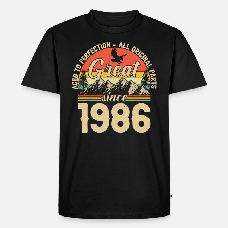 1986 - A legendary year - Men's Premium Organic T-Shirt - black