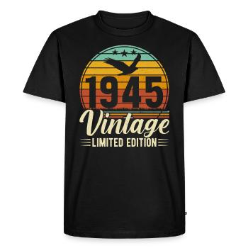 1945 - A timeless masterpiece - Men's Premium Organic T-Shirt - black - Front - Nico (187cm)