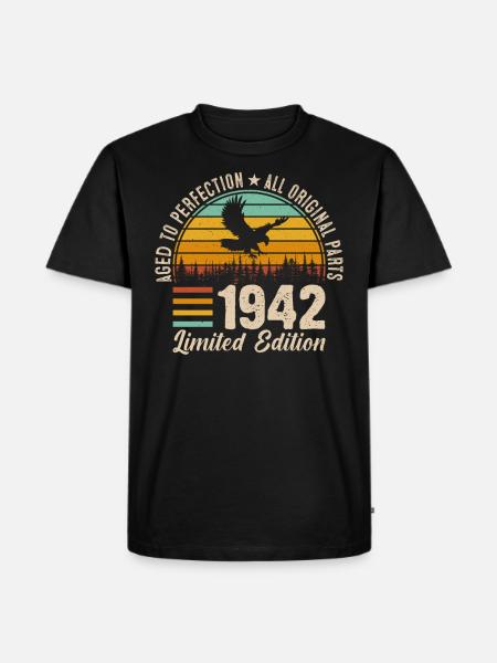 1942 - A legendary year - Men's Premium Organic T-Shirt - black