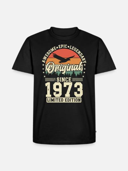 Legendary Jubilee 1973 - Men's Premium Organic T-Shirt - black
