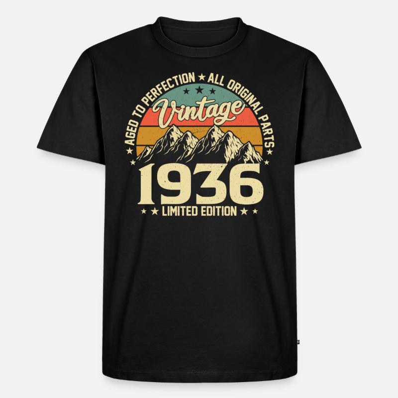 Millésime 88e anniversaire 1936 - T-shirt Premium bio Homme - noir