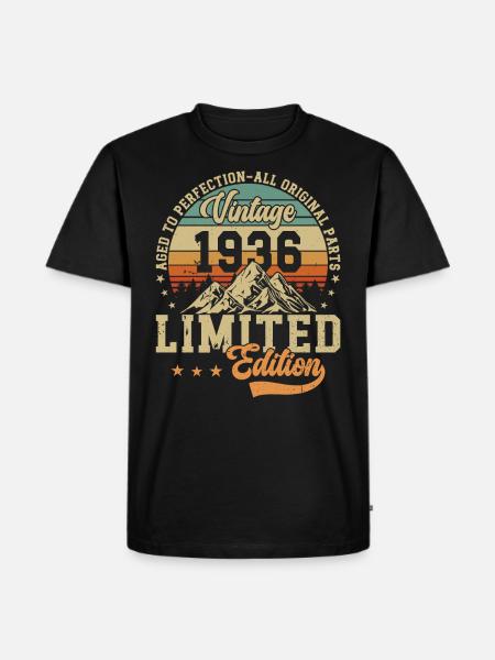 Birthday Joy 88 1936 - Men's Premium Organic T-Shirt - black