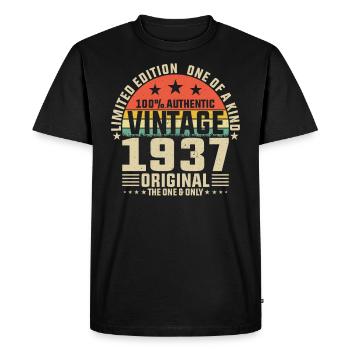 Légendaire 87e anniversaire 1937 - T-shirt Premium bio Homme - noir - Devant - Nico (187cm)