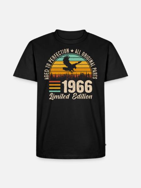 1966 Birthday Jubilee 58 Years - Men's Premium Organic T-Shirt - black