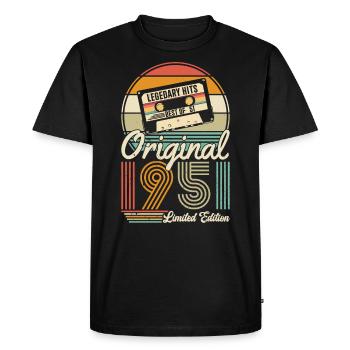 Vintage 1951 - citation d’anniversaire rétro - T-shirt Premium bio Homme - noir - Devant - Nico (187cm)