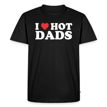 L’amour de papa chaud - T-shirt Premium bio Homme - noir - Devant - Nico (187cm)