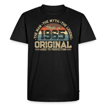 Légendaire 59e anniversaire 1965 - T-shirt Premium bio Homme - noir - Devant - Nico (187cm)