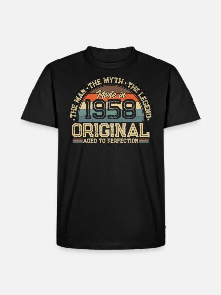 Legendary 66th birthday 1958 - Men's Premium Organic T-Shirt - black