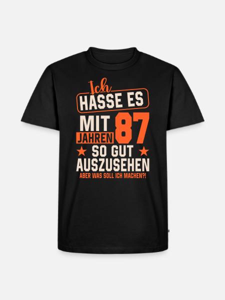 Legendenjahr 87 - Männer Premium Bio T-Shirt - Schwarz