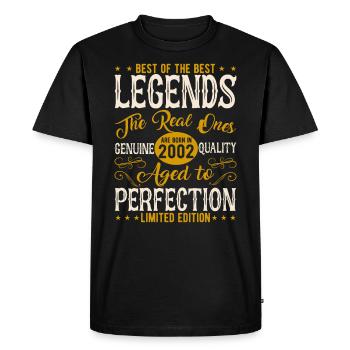 Vintage 2002 Birthday Gift - Men's Premium Organic T-Shirt - black - Front - Nico (187cm)