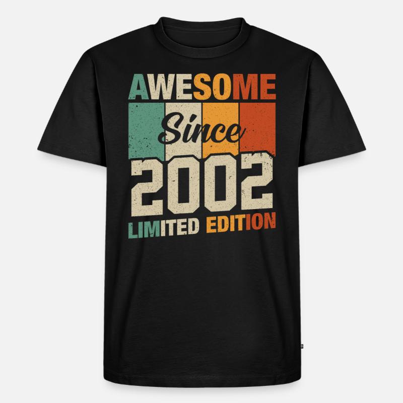 Legendäres Geburtsjahr 2002 - Männer Premium Bio T-Shirt - Schwarz