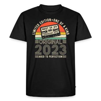 Legendary 2023 Birthday Party - Men's Premium Organic T-Shirt - black - Front - Nico (187cm)
