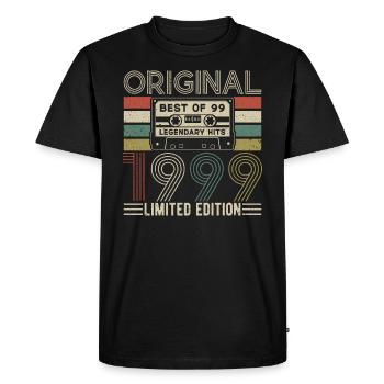 Légendes de 1999 - T-shirt Premium bio Homme - noir - Devant - Nico (187cm)