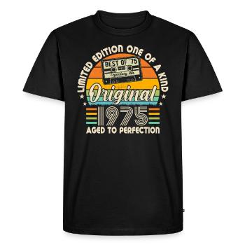 Né en 1975 Légendes - T-shirt Premium bio Homme - noir - Devant - Nico (187cm)
