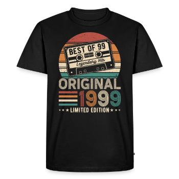 Jubilee year 1999 - Men's Premium Organic T-Shirt - black - Front - Nico (187cm)