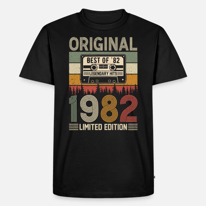 1982 42 ans de légende - T-shirt Premium bio Homme - noir