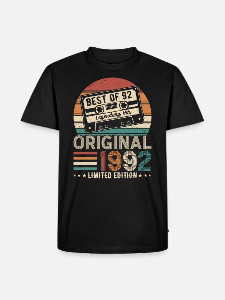 32nd Anniversary 1992 - Men's Premium Organic T-Shirt - black