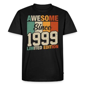 Jubilee year 1999 - Men's Premium Organic T-Shirt - black - Front - Nico (187cm)