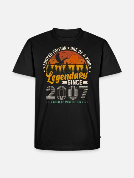 Anniversaire Millésime 2007 - T-shirt Premium bio Homme - noir