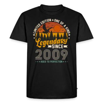 Jubilee year 2009 - Men's Premium Organic T-Shirt - black - Front - Nico (187cm)