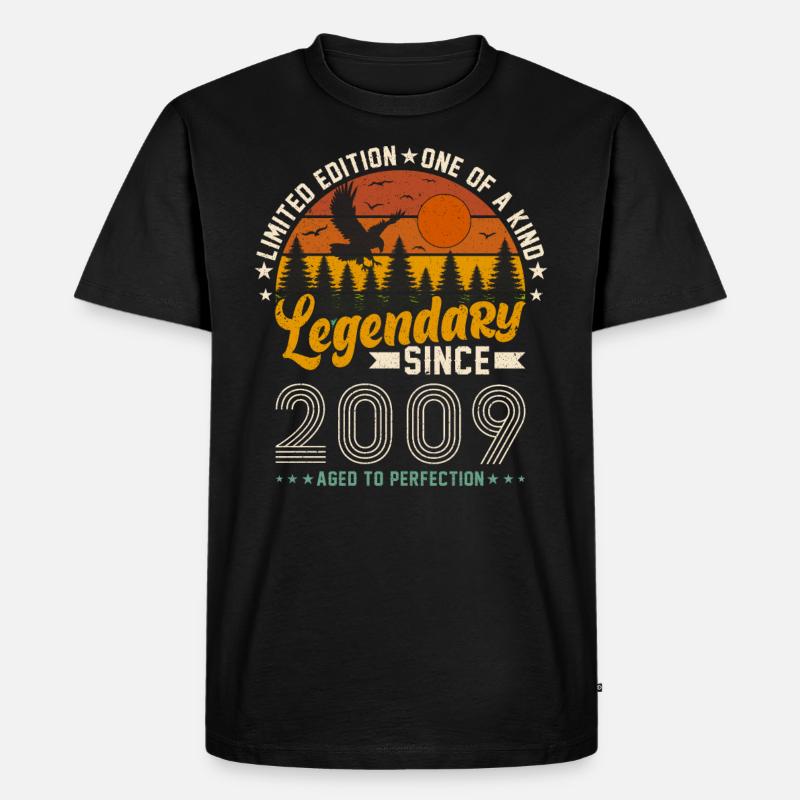 Jubiläumsjahr 2009 - Männer Premium Bio T-Shirt - Schwarz