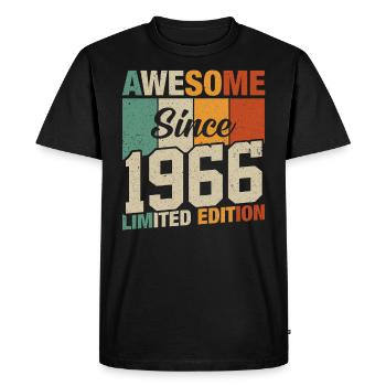 Born Legends 1966 - Men's Premium Organic T-Shirt - black - Front - Nico (187cm)