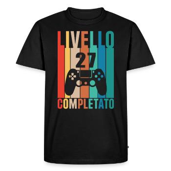 Level 27 Completed 27 Player Level 27 - Men's Premium Organic T-Shirt - black - Front - Nico (187cm)