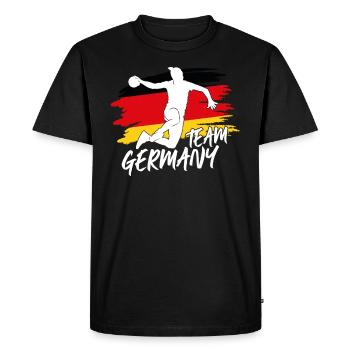 Masterclass de handball en Allemagne - T-shirt Premium bio Homme - noir - Devant - Nico (187cm)