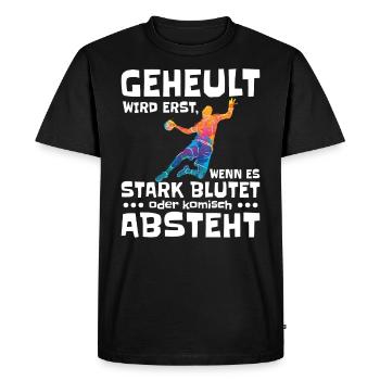Danse sanglante du handball - T-shirt Premium bio Homme - noir - Devant - Nico (187cm)