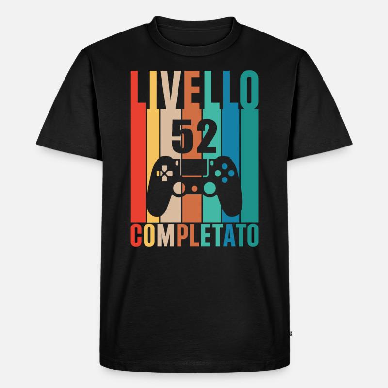 Stufe 52 - Männer Premium Bio T-Shirt - Schwarz