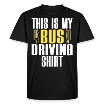 Humour Conducteur De Bus Scolaire - T-shirt Premium bio Homme - noir - Devant - Nico (187cm)