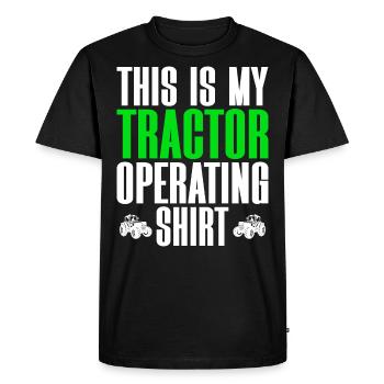 Conducteur De Tracteur Fermier Agriculteur - T-shirt Premium bio Homme - noir - Devant - Nico (187cm)
