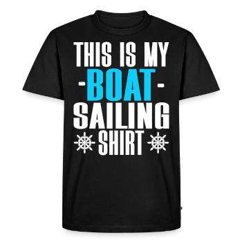Marin Conducteur De Bateau Capitaine - T-shirt Premium bio Homme - noir - Devant - Nico (187cm)