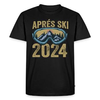 Happy Ski Team Adventure - Men's Premium Organic T-Shirt - black - Front - Nico (187cm)