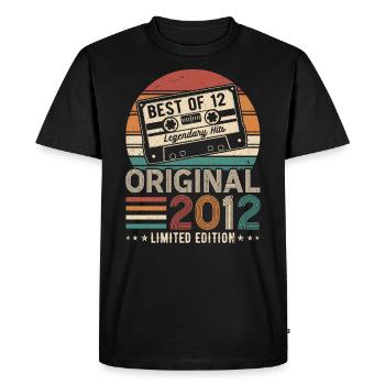 Légendaire année anniversaire 2012 - T-shirt Premium bio Homme - noir - Devant - Nico (187cm)
