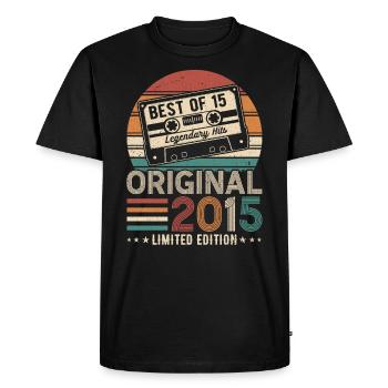 Légendaire Vintage 2015 Rétro - T-shirt Premium bio Homme - noir - Devant - Nico (187cm)
