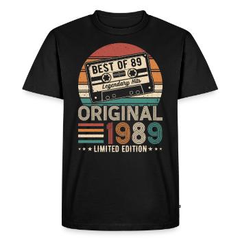Légendes de 89 - T-shirt Premium bio Homme - noir - Devant - Nico (187cm)