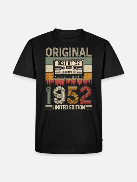 Born legends in 1952 - Men's Premium Organic T-Shirt - black