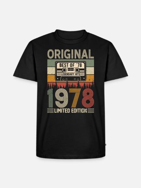Birthday Nostalgia '78 - Men's Premium Organic T-Shirt - black