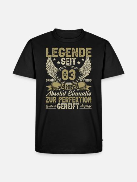 Legende seit 83 Jahren - Männer Premium Bio T-Shirt - Schwarz