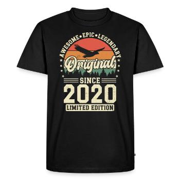 Vintage anniversary 2020 - Men's Premium Organic T-Shirt - black - Front - Nico (187cm)