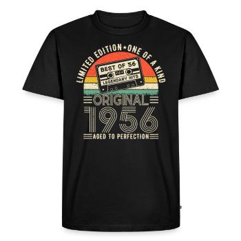 Vintage 1956 Edition Limitée - T-shirt Premium bio Homme - noir - Devant - Nico (187cm)