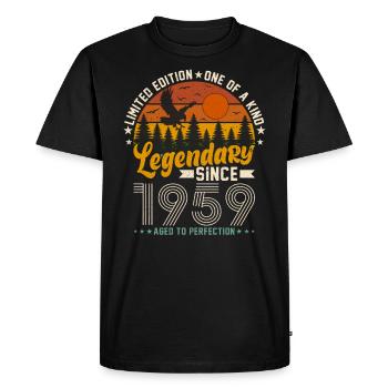 Les Légendes Sont Nées En 1959 - 1959 - T-shirt Premium bio Homme - noir - Devant - Nico (187cm)