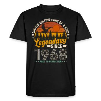 Né légendaire en 1968 - T-shirt Premium bio Homme - noir - Devant - Nico (187cm)