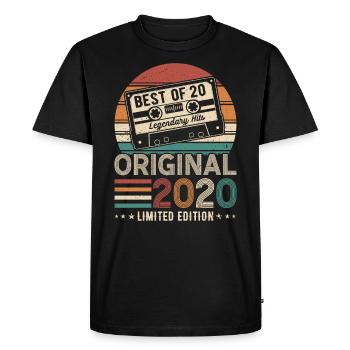 Vintage Anniversary 2020 - Men's Premium Organic T-Shirt - black - Front - Nico (187cm)