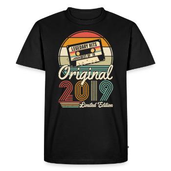 Original 2019 Vintage Vintage Retro Birthday - T-shirt Premium bio Homme - noir - Devant - Nico (187cm)