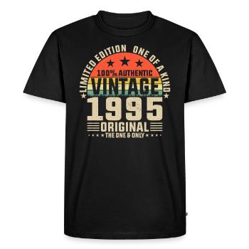 Creative Artworks for 1995 Birthday Boys - Men's Premium Organic T-Shirt - black - Front - Nico (187cm)